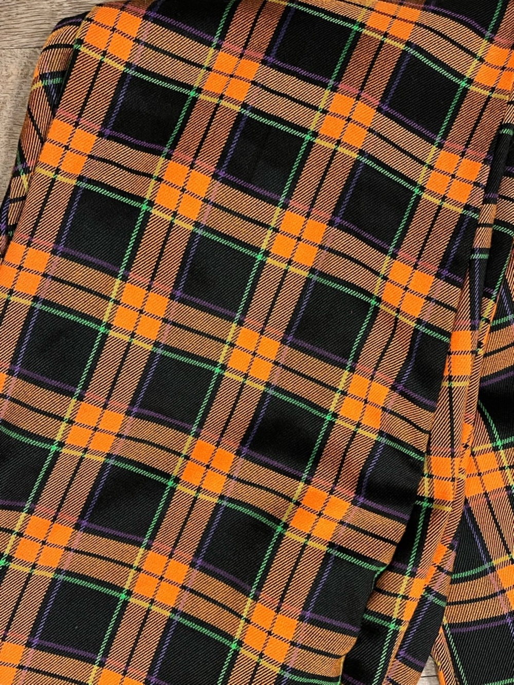 Hot Topic Black & Orange Plaid Trousers Size L - Picture 7 of 10